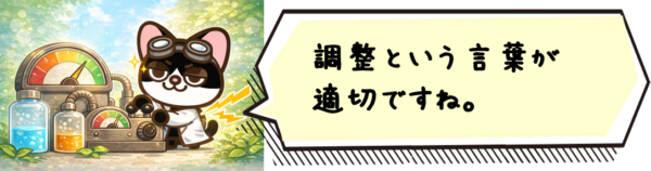 調整という言葉が適切ですね。