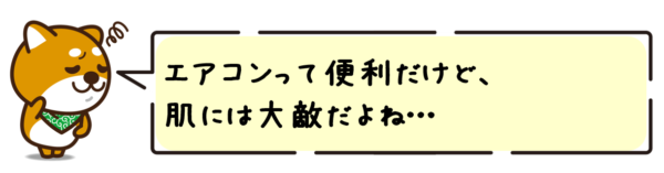 エアコンって便利だけど、肌には大敵だよね…