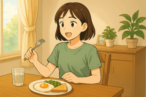 ② 朝食＋朝トイレ習慣で排便リズムを作る