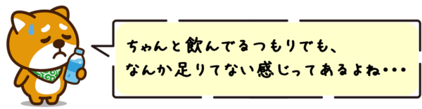 ちゃんと飲んでるつもりでも、なんか足りてない感じってあるよね・・・