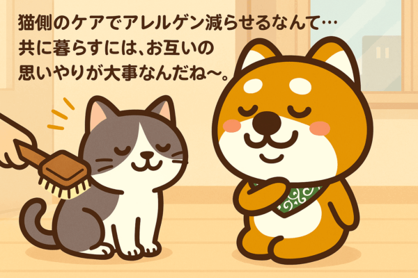 猫側のケアでアレルゲン減らせるなんて…共に暮らすには、お互いの思いやりが大事なんだね〜。