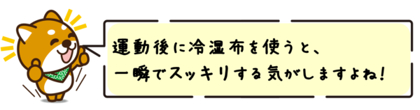 運動後に冷湿布を使うと、一瞬でスッキリする気がしますよね。